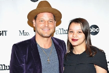 A picture of Isabella Chambers with her father Justine Chambers.