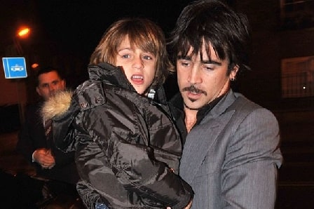 Kim Bordenave ex-partner Colin Farrell with their son James Padraig Farrell.