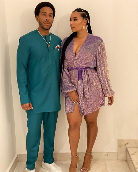 Ludacris with his wife Eudoxie Mbouguiengue.