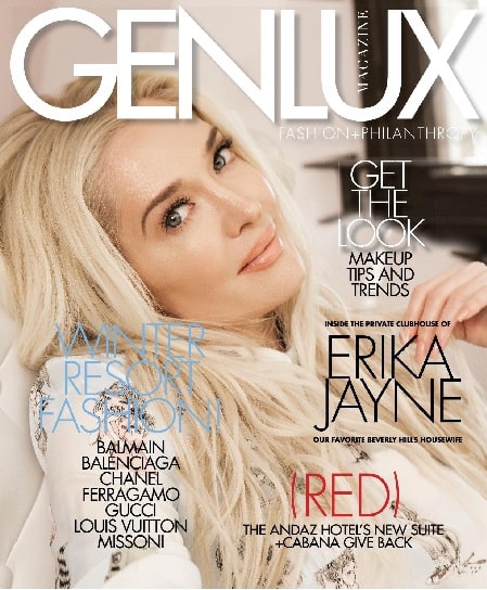 A picture of Erika Jayne in the magazine.