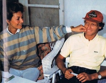 A picture of Niki Lauda with his ex-wife Marlene Knaus.