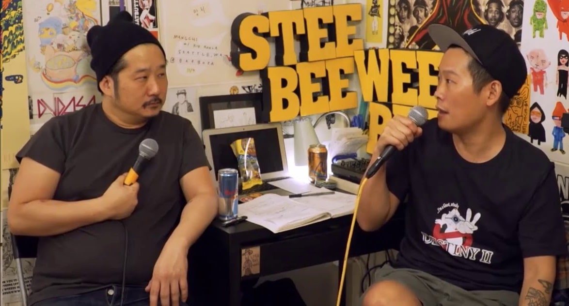 Steve Lee and Bobby Lee hosting their show 'The Steebee Weebee'.