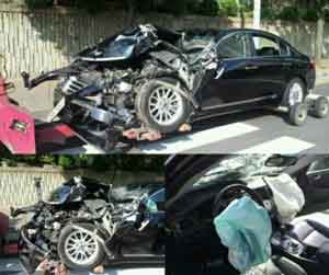 Lee Min Ho's crashed car