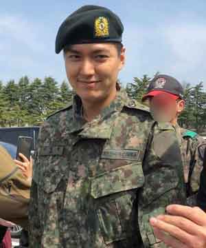 Lee Min Ho in his military uniform during his 2 years service