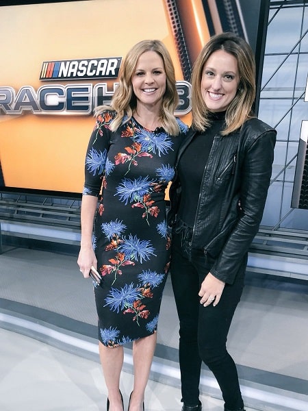 Shannon Spake with her co-host Allison Williams of "NASCAR RaceHub&quo...