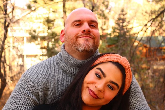 Jessica Marie Garcia with her husband Adam in a park