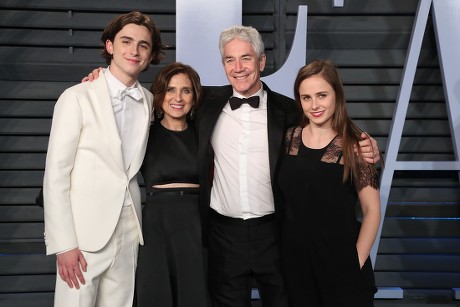 Pauline Chalamet attending an award function with her family