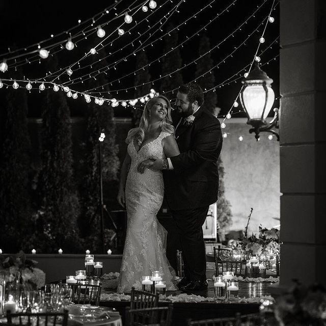 Megan Fliehr with her now husband Conrad Thompson on their wedding day