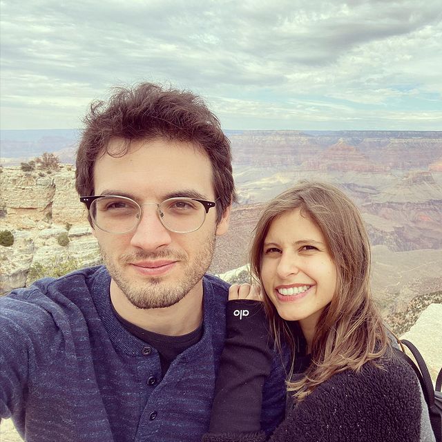 Victoria Kheel's son Elijah Spader with his wife on trekking