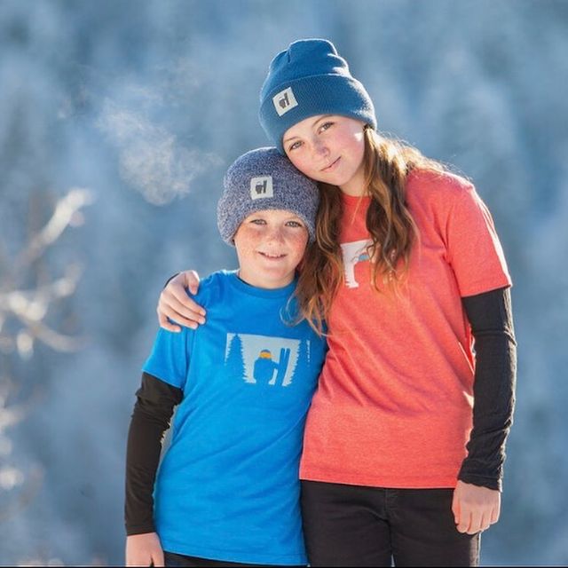 Angela Cullen's son and daughter doing a mountain trekking, her son is wearing a blue t-shirt while daughter is wearing a cute pink t-shirt 