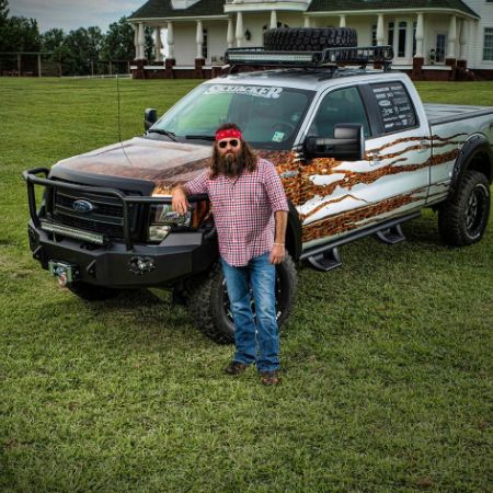 Robertson on his car parking in his garden.