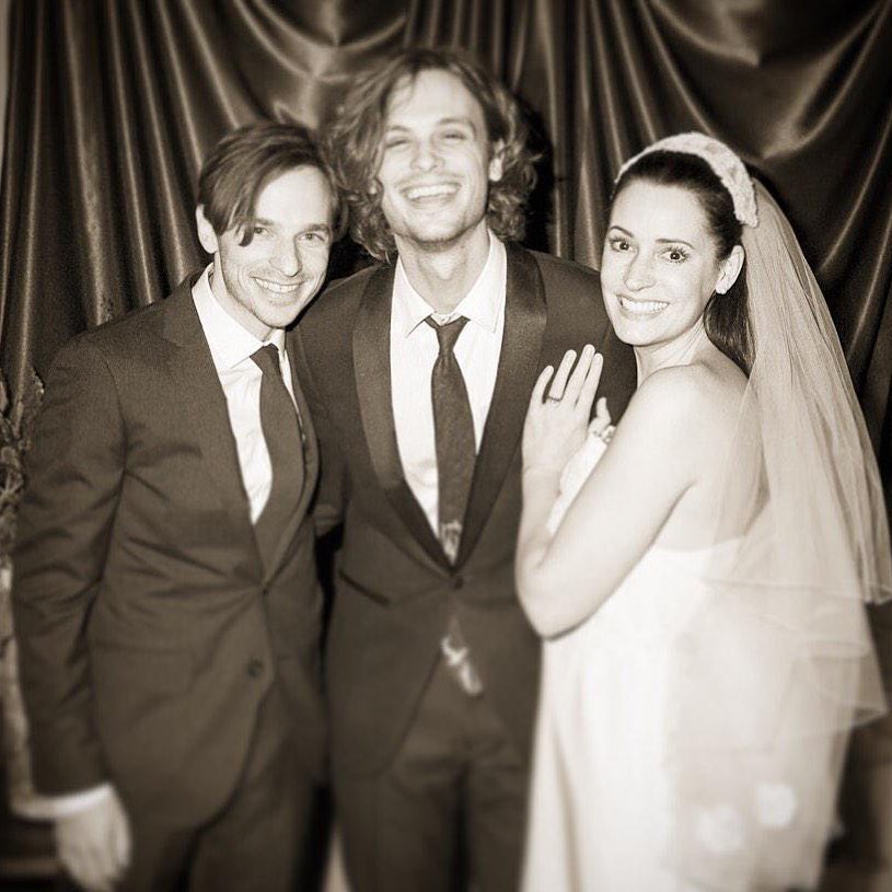 Paget Brewster and Steve Damstra's mutual friend who officiated their wedding