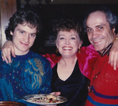 Rue McClanahan with her ex-husband Tom Bish and son, Mark. 