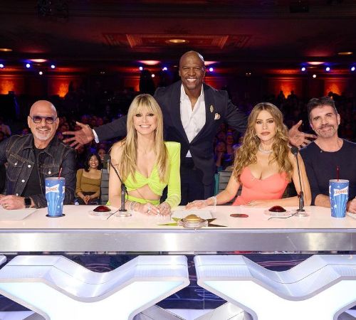 Howie Mandel with America Got Talents Judge. 