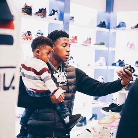 Kayden Gaulden shopping with his father, Kentrell DeSean Gaulden.