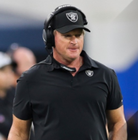 Jon Gruden is a retired football coach who spent 15 seasons as a head coach in the NFL. 