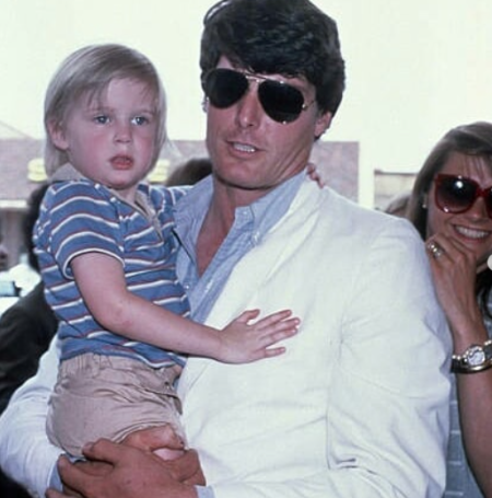 Christopher Reeve is carrying Matthew Reeve.